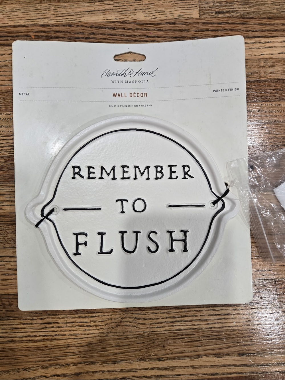 Hearth & Hand Magnolia Remember to flush sign